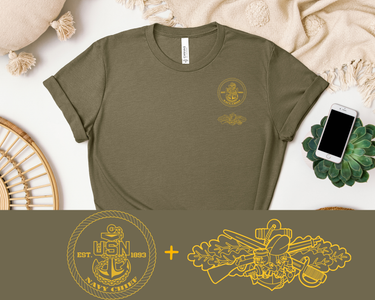 Navy Chief Seabee Qualification T-Shirt - Gold Collection